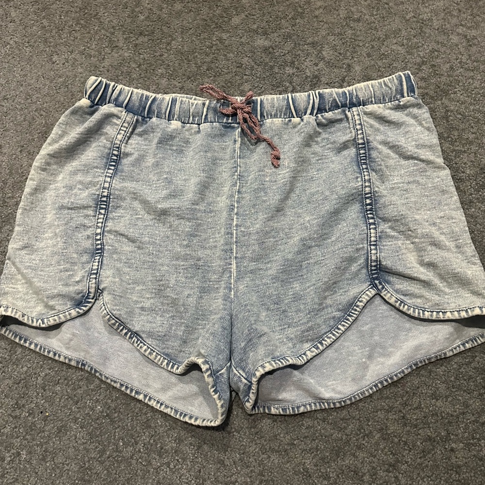 Lounge shorts that look like jean shorts